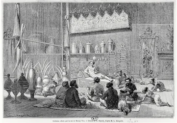 Comida ofrecida por el Rey de Muong You, 1877